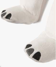 pyjama velours motif panda ouverture devant  bebe blanc pyjamas veloursE697701_3