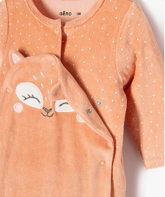 pyjama en velours avec motif animal bebe fille rose pyjamas veloursE697801_2