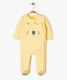 pyjama dors-bien avec motif ourson bebe jaune pyjamas ouverture devantE698101_1