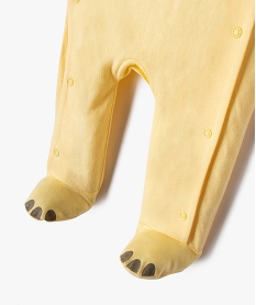 pyjama dors-bien avec motif ourson bebe jaune pyjamas ouverture devantE698101_3