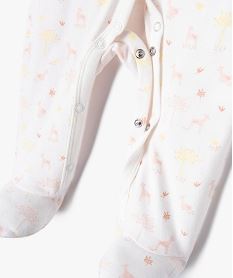 pyjama en coton imprime ouverture devant bebe fille beige pyjamas ouverture devantE698201_2