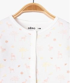 pyjama en coton imprime ouverture devant bebe fille beige pyjamas ouverture devantE698201_3