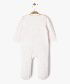 pyjama dors-bien ouvert devant avec touches pailletees bebe fille beige pyjamas ouverture devantE698301_4