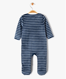 pyjama en velours ouvert devant bebe - lulucastagnette bleuE698501_4