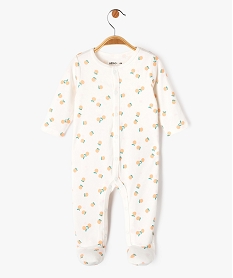 pyjama dors-bien imprime en coton fermeture devant bebe fille beige pyjamas ouverture devantE698901_1