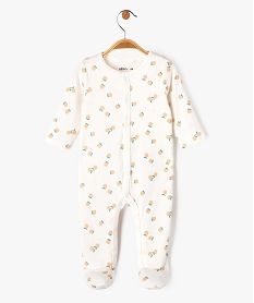 GEMO Pyjama dors-bien imprimé en coton fermeture devant bébé fille blanc chine