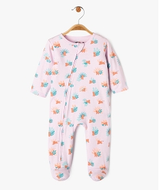 GEMO Pyjama dors-bien imprimé avec fermeture zippée devant bébé fille Violet