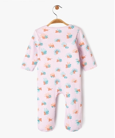 pyjama dors-bien imprime avec fermeture zippee devant bebe fille violet pyjamas ouverture devantE699101_3