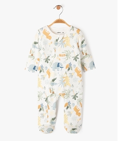 GEMO Pyjama en jersey imprimé avec zip ventral bébé Beige