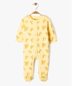 pyjama dors-bien fermeture devant avec motifs palmiers bebe jaune pyjamas ouverture devantE699901_1