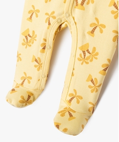 pyjama dors-bien fermeture devant avec motifs palmiers bebe jauneE699901_3