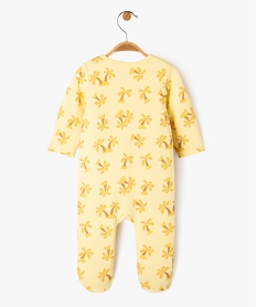 pyjama dors-bien fermeture devant avec motifs palmiers bebe jaune pyjamas ouverture devantE699901_4