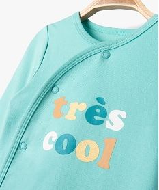 pyjama dors-bien fermeture devant avec message bebe bleu pyjamas ouverture devantE700001_2