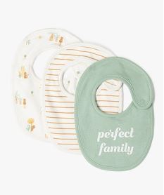 bavoir de naissance en jersey imprime (lot de 3) beigeE701301_3