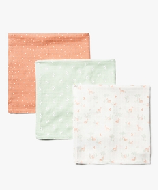 GEMO Lange à motifs en gaze de coton bébé (lot de 3) Vert