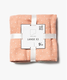 lange a motifs en gaze de coton bebe (lot de 3) vertE701601_3