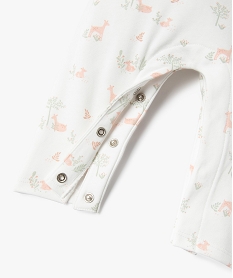 combinaison longue sans manches en molleton imprime bebe fille beige pantalonsE702301_2