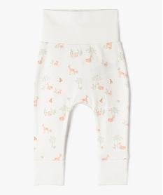 pantalon imprime evolutif en maille bebe fille beigeE703401_2