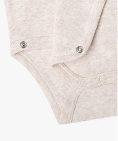 bodies croises a manches courtes en coton bebe (lot de 3) beige body manches courtesE704801_2