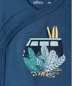 bodies a manches courtes fermeture croisee bebe (lot de 3) bleu body manches courtesE705201_2