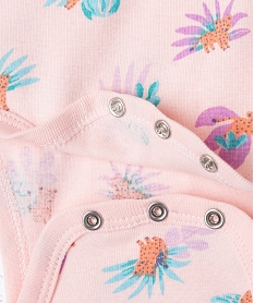 bodies a manches courtes assortis bebe fille (lot de 3) rose body manches courtesE705801_4