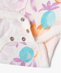 bodies a bretelles a motifs exotiques bebe fille (lot de 3) orange body bretellesE707201_2