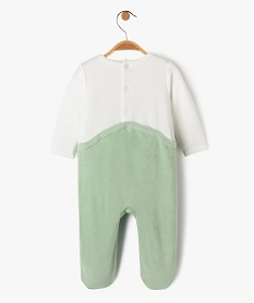 pyjama dors-bien en velours a motif dinosaure bebe garcon vert pyjamas veloursE708301_4