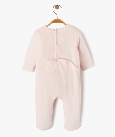 pyjama dors-bien en velours a motif oursons bebe fille roseE708601_4