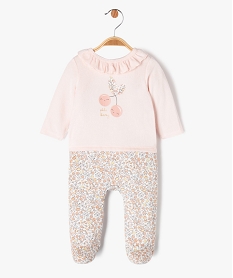 pyjama en velours effet 2 en 1 bebe fille rose pyjamas veloursE708701_1