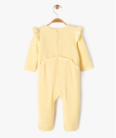 pyjama dors-bien en velours avec volants sur les epaules bebe fille jaune pyjamas veloursE708801_4