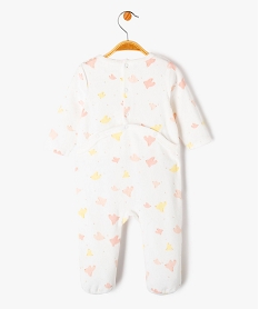 pyjama en velours avec motifs oiseaux bebe fille beige pyjamas veloursE708901_4