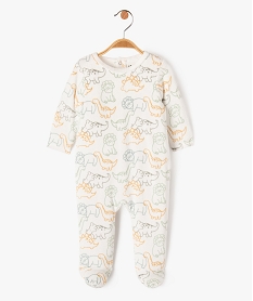 GEMO Pyjama dors-bien en velours à motifs dinosaures bébé garçon Beige