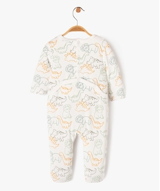 pyjama dors-bien en velours a motifs dinosaures bebe garcon beigeE709101_2