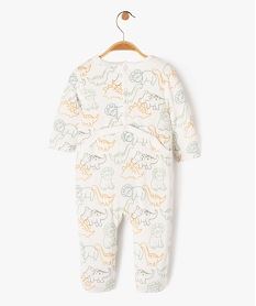 pyjama dors-bien en velours a motifs dinosaures bebe garcon beige pyjamas veloursE709101_2