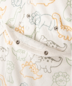 pyjama dors-bien en velours a motifs dinosaures bebe garcon beigeE709101_3