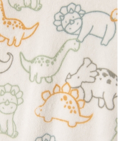 pyjama dors-bien en velours a motifs dinosaures bebe garcon beigeE709101_4