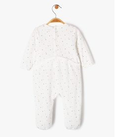 pyjama en velours avec message brode bebe blanc pyjamas veloursE709401_3