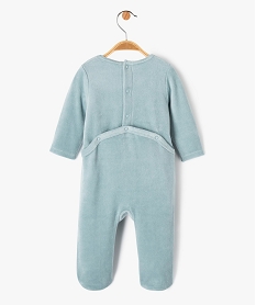 pyjama dors-bien en velours avec message bebe garcon bleuE710101_3