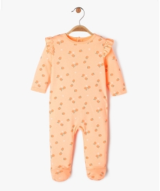 GEMO Pyjama dors-bien avec volants sur les épaules bébé fille orange standard