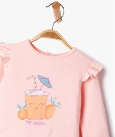 pyjama dors-bien en coton avec volants sur les epaules bebe fille roseE710801_2