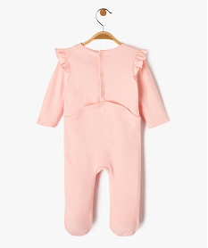 pyjama dors-bien en coton avec volants sur les epaules bebe fille roseE710801_4