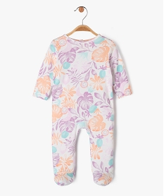 GEMO Pyjama dors-bien à motif feuillage exotique bébé fille violet standard