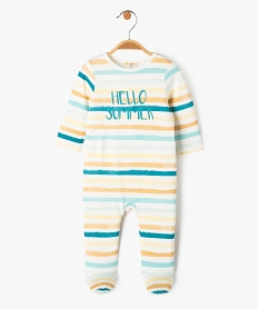pyjama dors-bien en coton a rayures bebe garcon jauneE711501_1