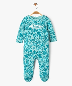 pyjama dors-bien avec motifs exotiques et message bebe bleuE711901_1