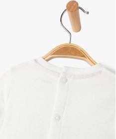 tee-shirt manches longues dos boutonne imprime bebe blanc tee-shirtsE712601_3