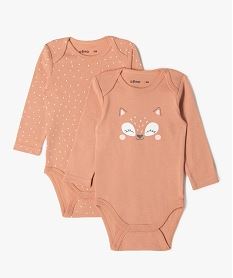 body manches longues et col us bebe (lot de 2) rose body manches longuesE712901_4