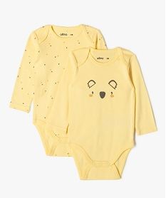 body manches longues et col us bebe (lot de 2) jauneE713001_3