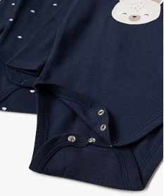 body manches longues col us  imprime bebe (lot de 2) bleu body manches longuesE713401_2