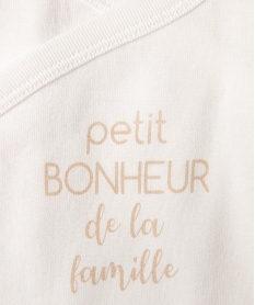 body manches longues et fermeture devant croisee bebe (lot de 3) beige body manches longuesE713701_3