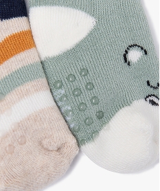 chaussettes en maille bouclette imprimees bebe (lot de 2) vert standardE716601_3